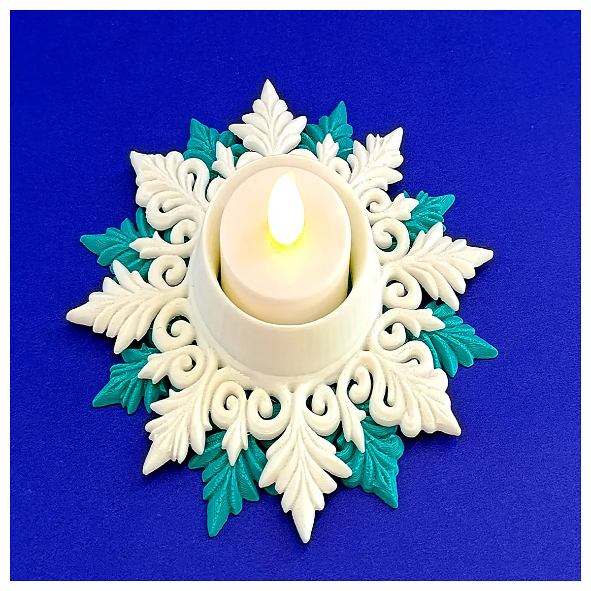 Baroque Snowflake Coasters Tea Candle Holder Decorative Ornament Tabletop Gift Creative Home Decor Ceramic Crafts
