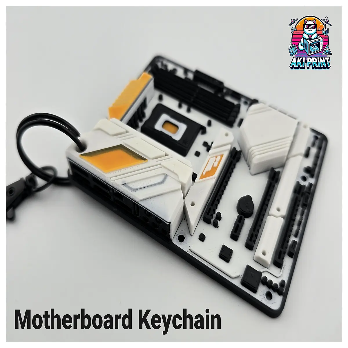 gaming motherboard keychain pc hardware enthusiast gift tech accessory rgb circuit board pendant for computer lover