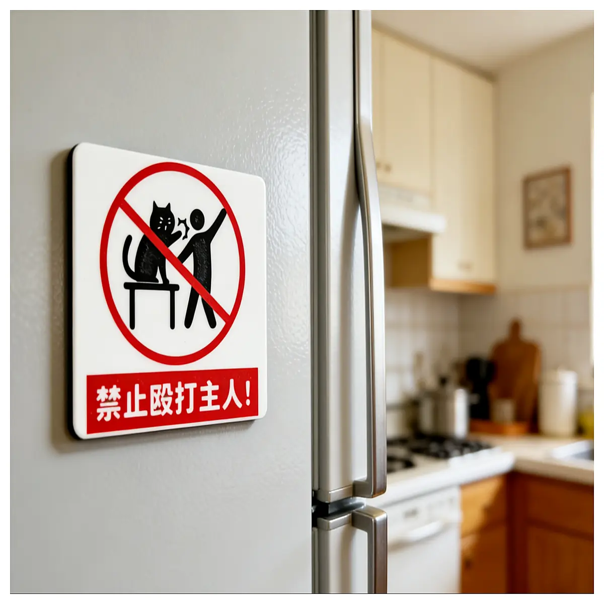 Cat Warning Sign No Hit Cat Pet Cat Protection Owner Guide Cat Supplies