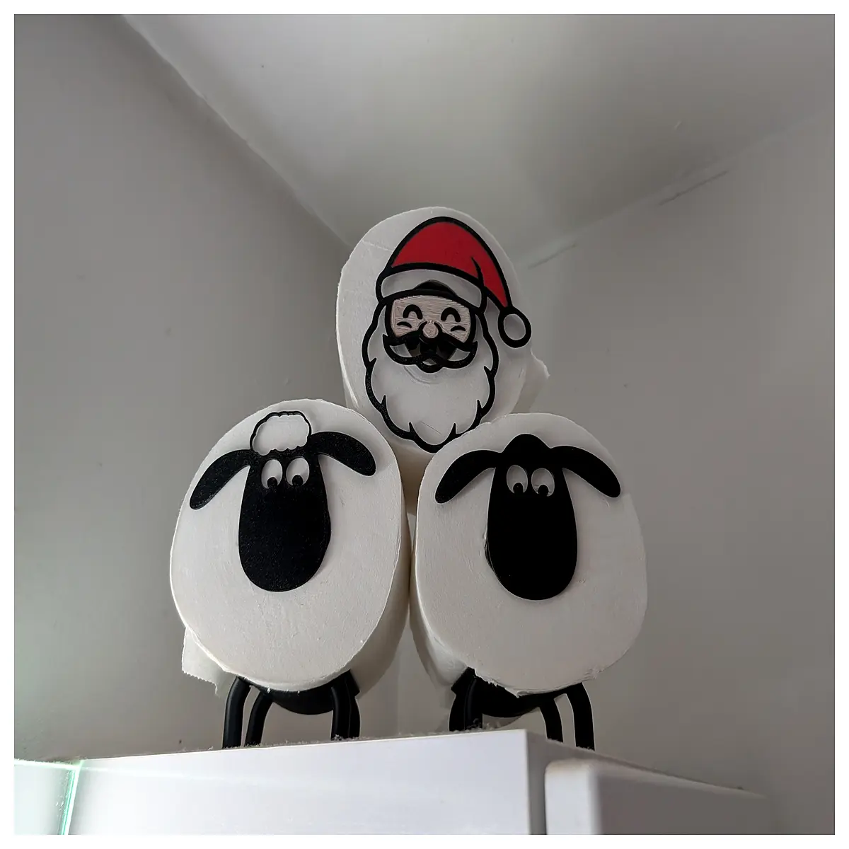 christmas toilet paper rolls with santa holder core holiday decor