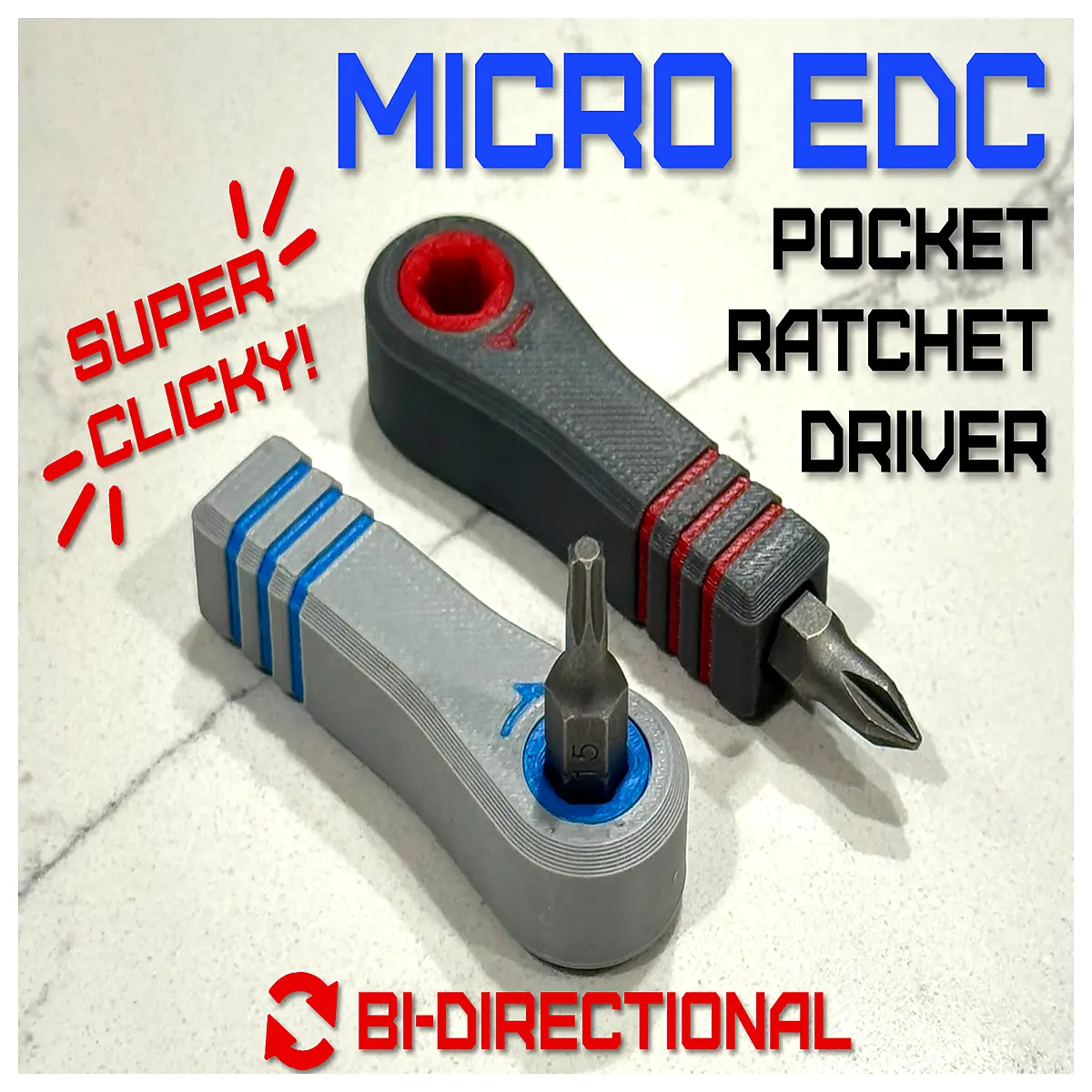 Micro EDC Ratcheting Screwdriver Compact Tool Mini Pocket Screwdriver Printed Small Repair Electronic Device Accessories
