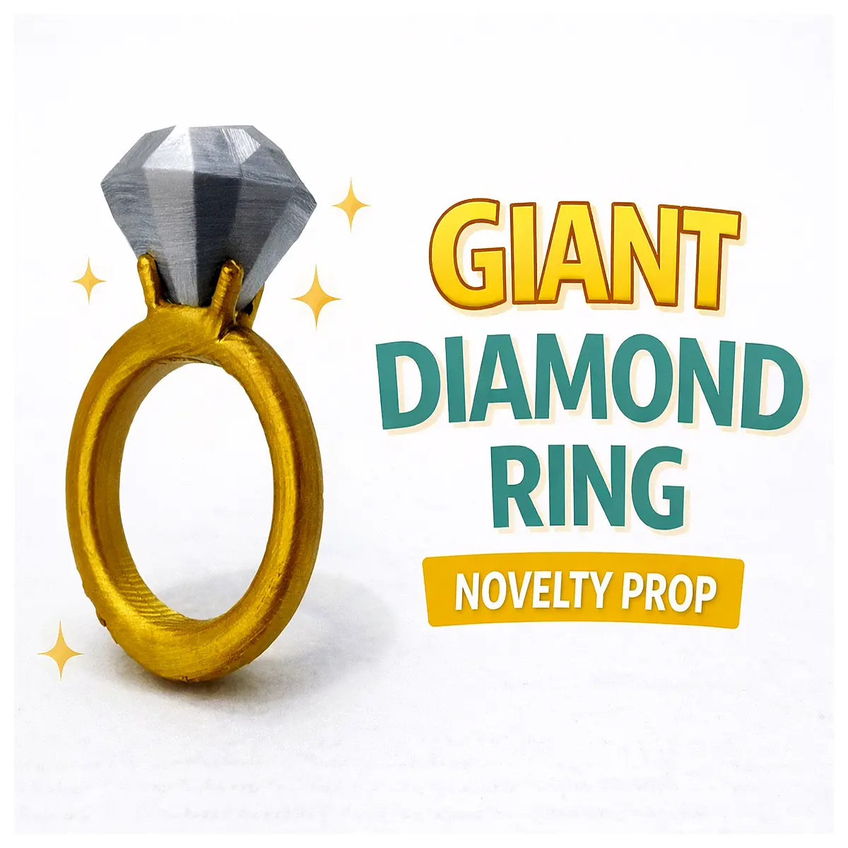Ring Display Model 3D Ring Prop Novelty Display Toy Jewelry Model