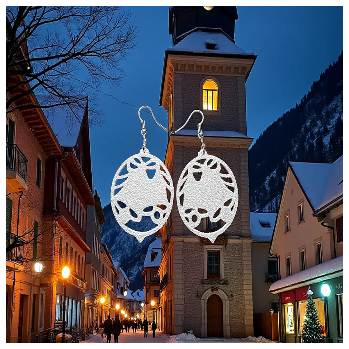 Christmas Ornament Ball Earrings Women s Festive Decoration Christmas Gift Christmas Ornament Bell Earrings