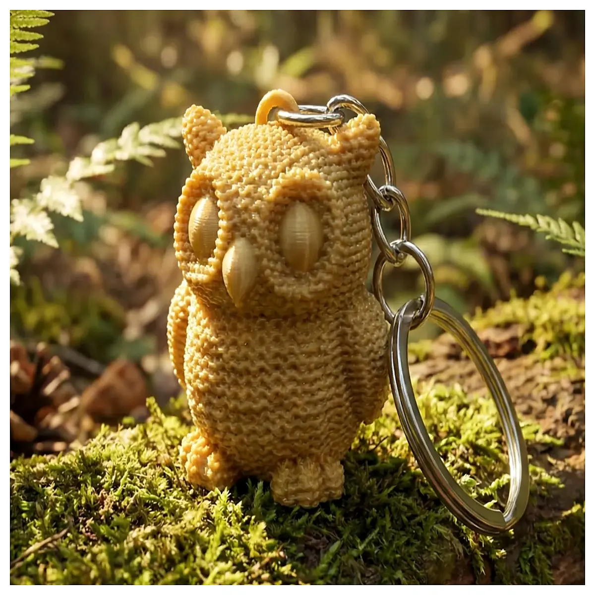 Knitted Owl Keychain Ornament Handicraft Decoration Creative Friends Family Bird Decor