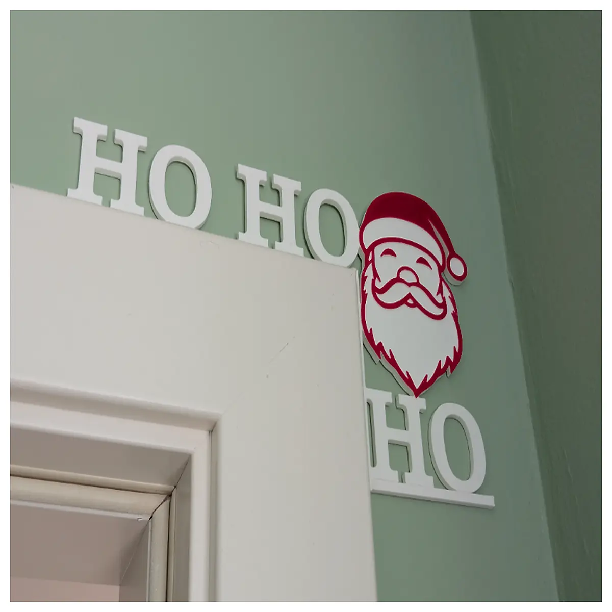 Santa Claus Door Decoration Christmas Decor Festive Ornament Santa Corner Holiday Gift Home Decor Accessory Set