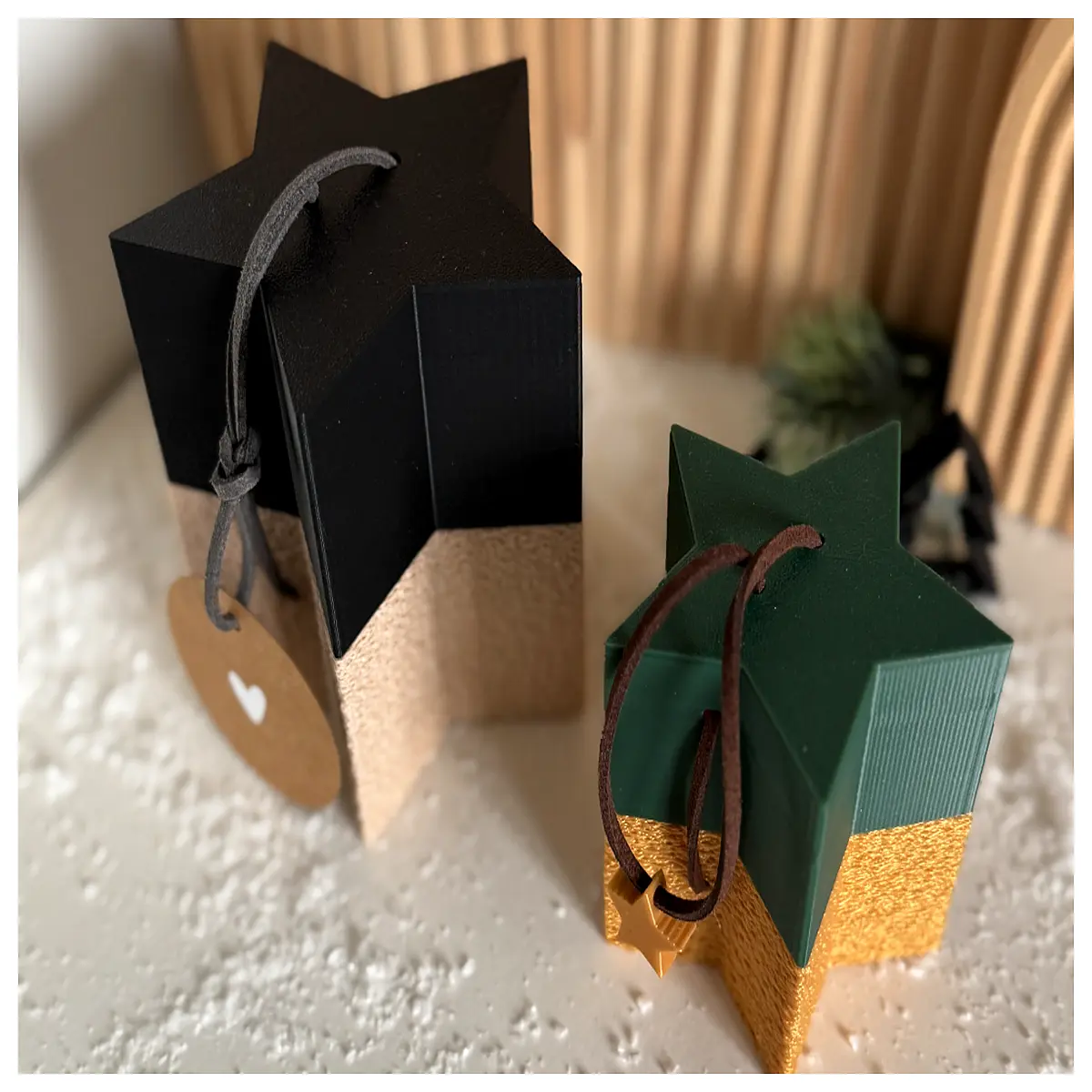 star shaped jewelry box with clasp closure for storing rings necklaces earrings gift packaging