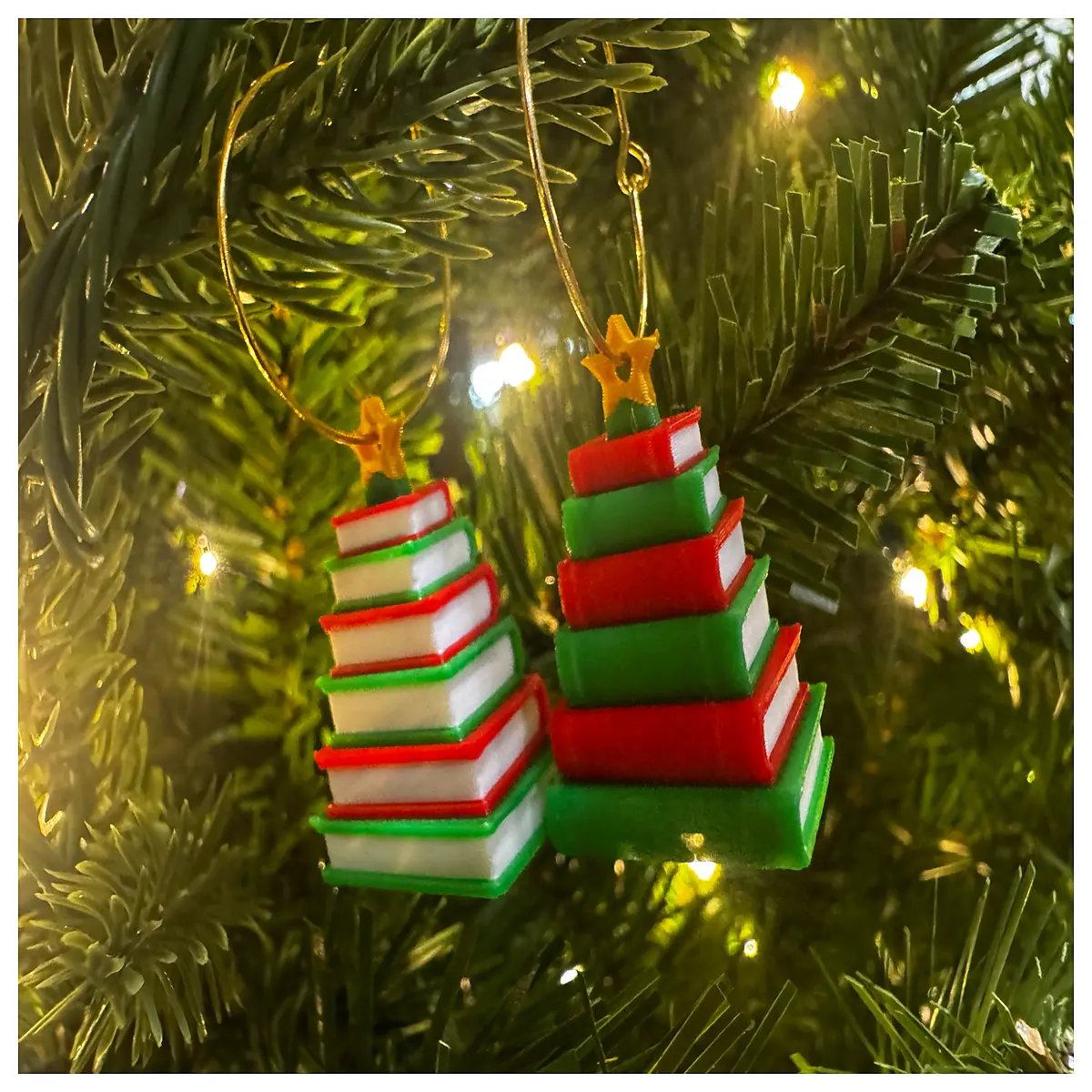 Christmas Tree Book Earrings Christmas Gift Ornament Festive Decoration Xmas Accessories Holiday Decor