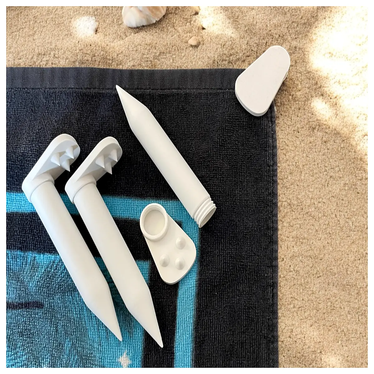 beach towel clip holder anchor storage box hidden organizer for sand windproof