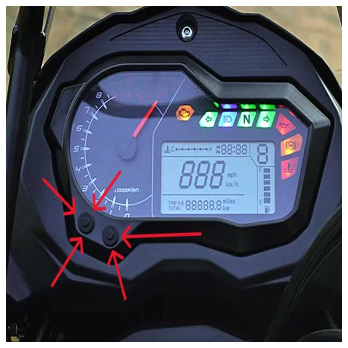 TRK 502 Display Screen Control Button Assembly Replacement Parts 502X Electronic Control Motorcycle Accessories