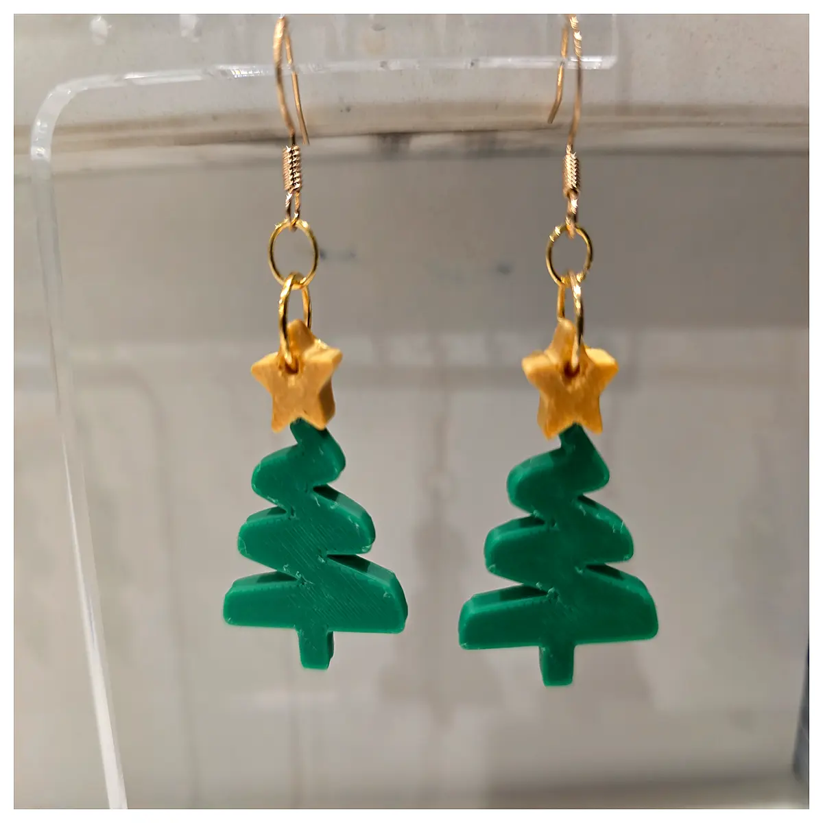 Modern Christmas Tree Line Art Earrings Women s Festive Decoration Stud Earrings Christmas Gift Christmas Accessories