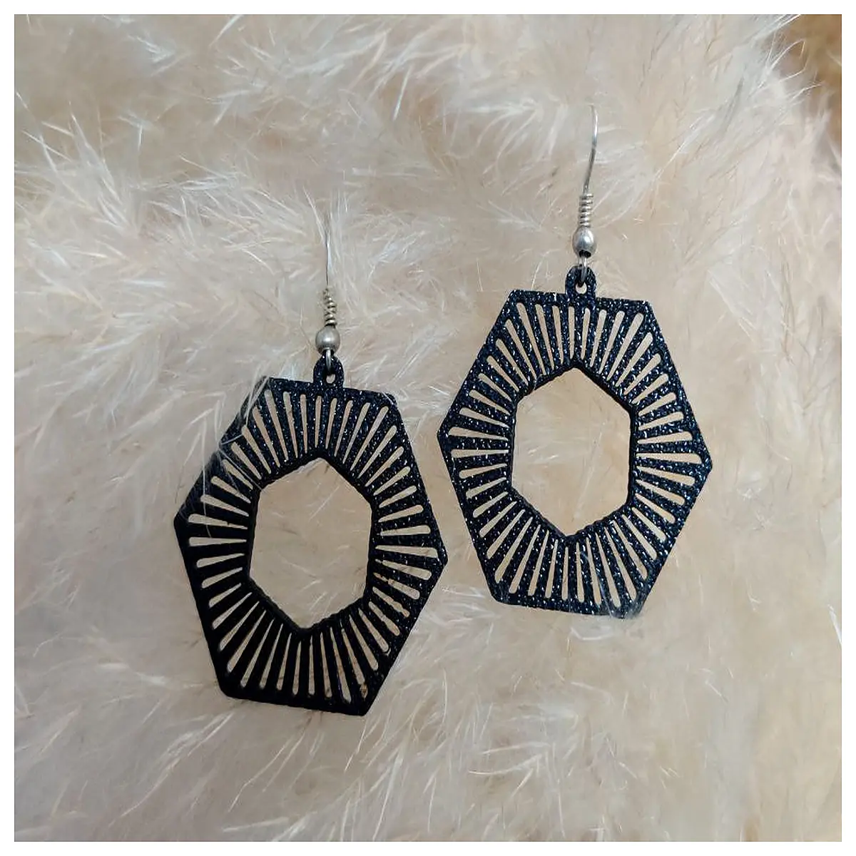 Sparkling Hexagon Line Earrings Geometric Earring Modern Fashion Elegant Accessories Hexagonal Studs Design Trendy Earrings