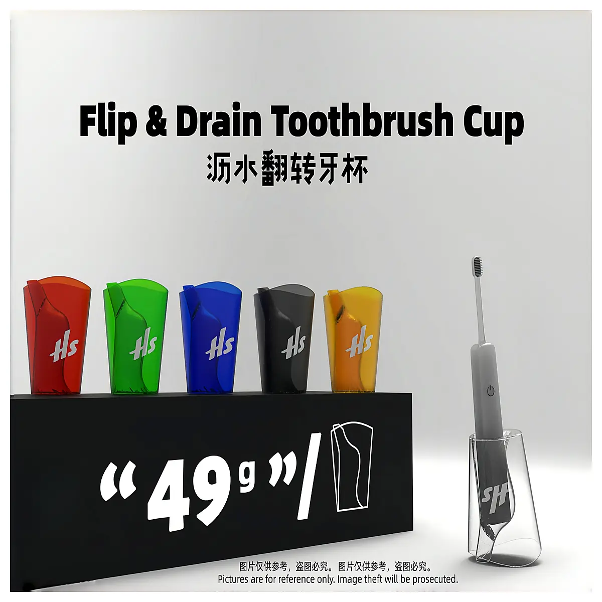 bathroom sink caddy with rotating toothbrush holder and cup dryer anti drip drain organizer for hygienic dental care storage