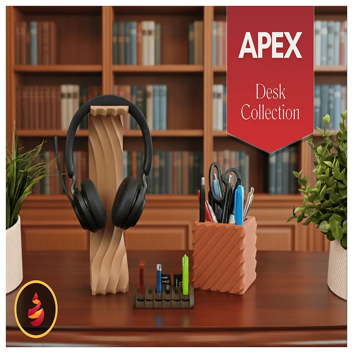 apex desk organizer set modular desktop storage for office supplies and stationery