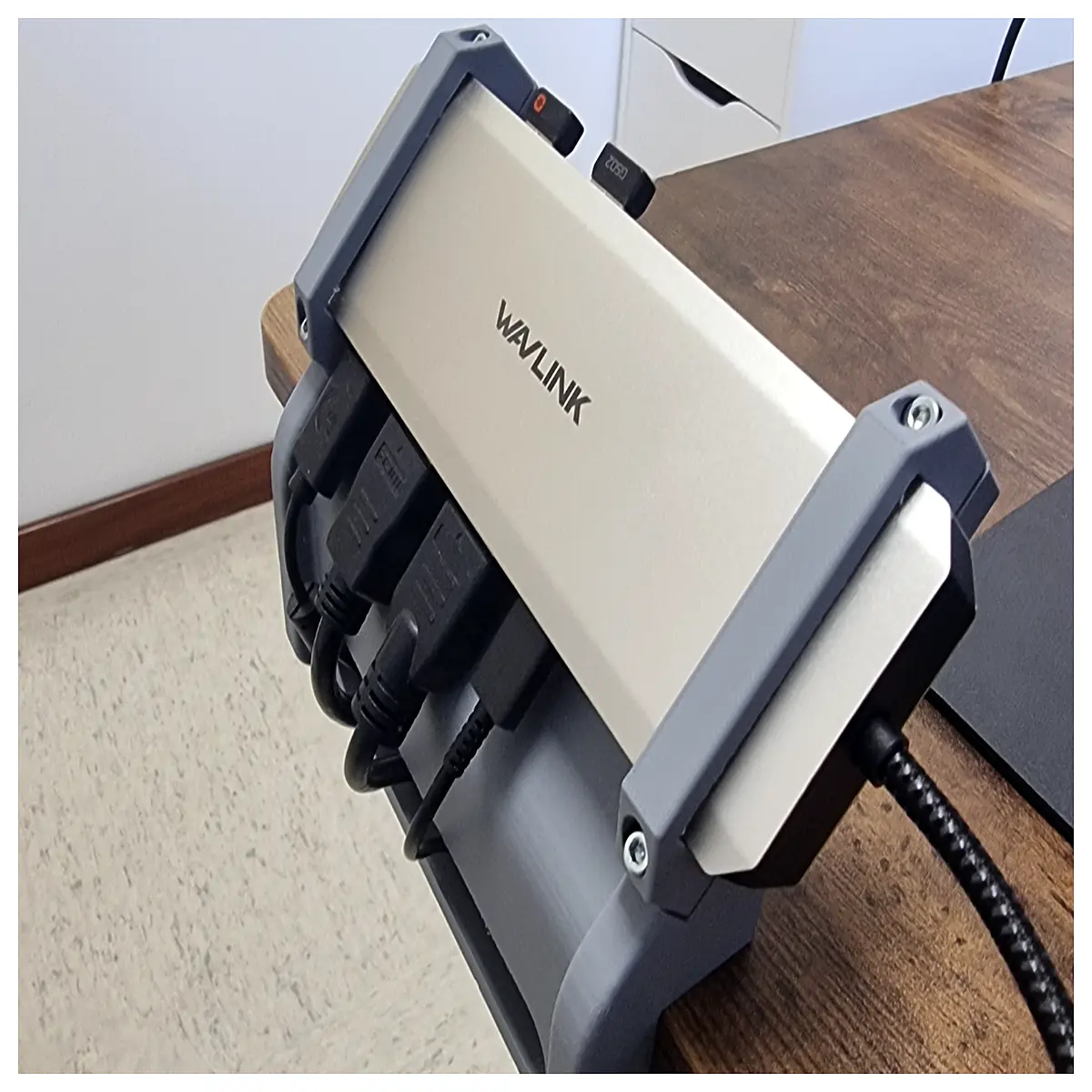 WAVLINK Desktop Network Switch Mount 15mm Desk Holder Computer Accessories Signal Booster Expansion Bracket