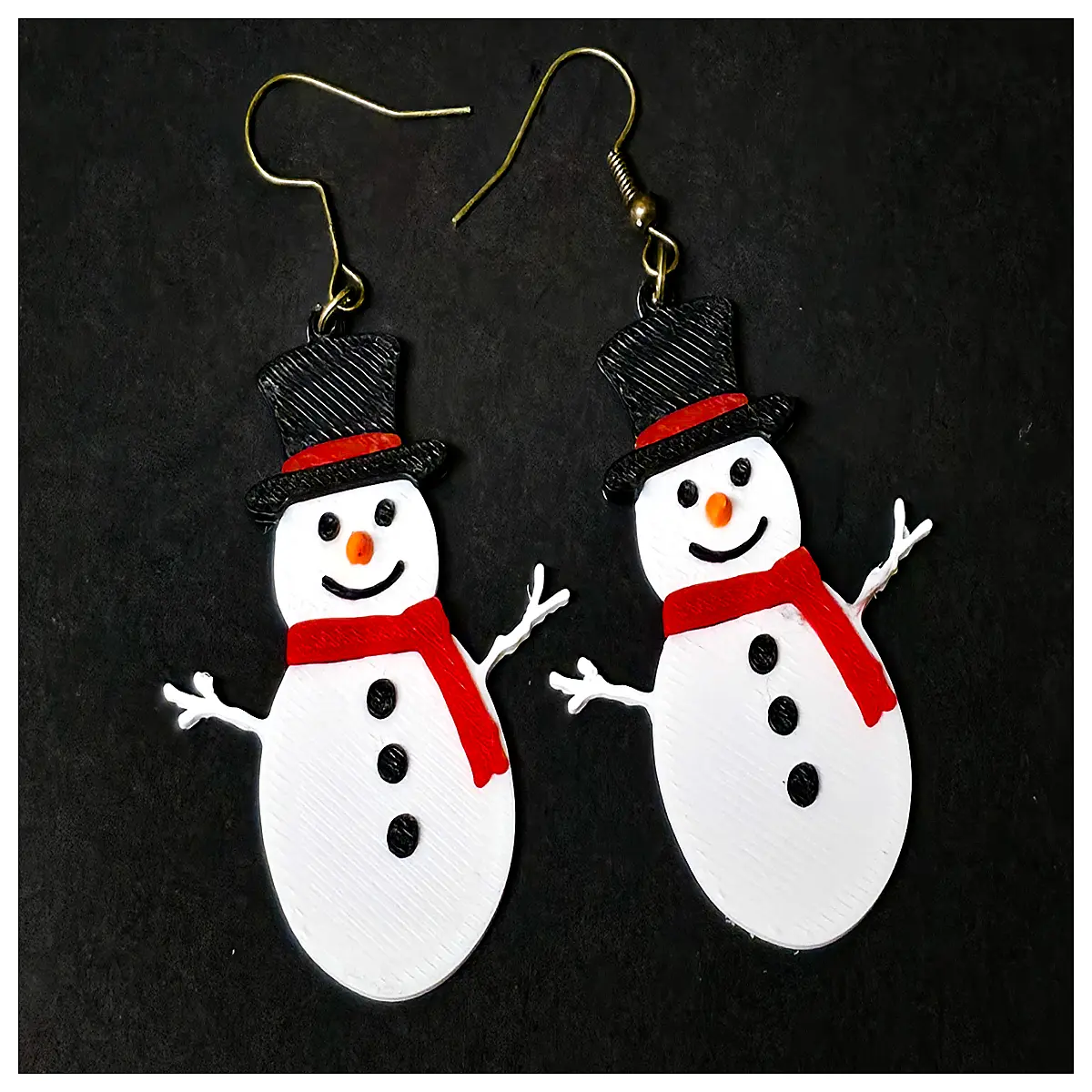 Frost Snowman Earrings Women Winter Snowdrop Design Christmas Gift Festive Decoration Ice Snow Theme Accessories
