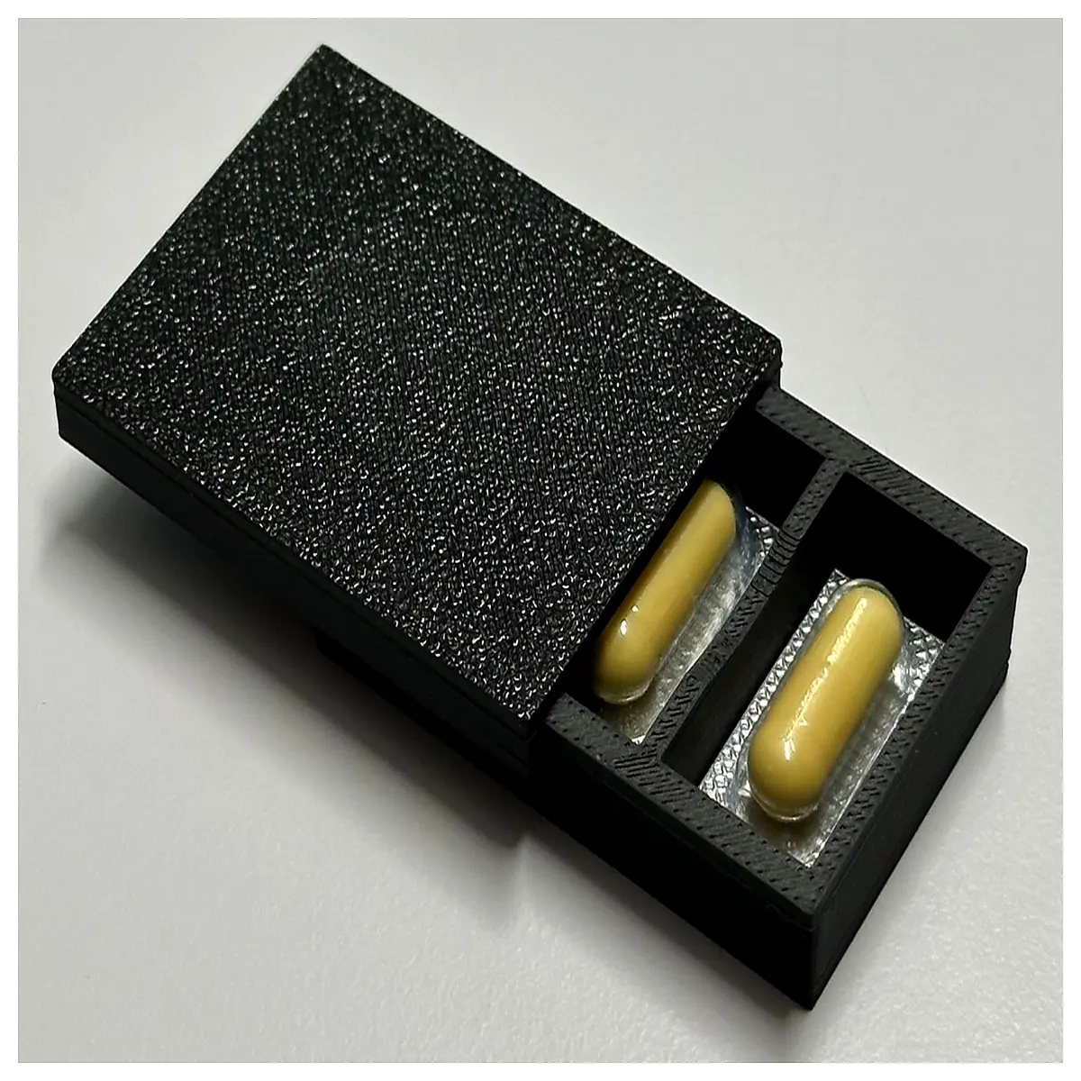 Sliding Pill Organizer Case Pill Pack Portable Medication Storage Box Container Accessories Long Term Storage