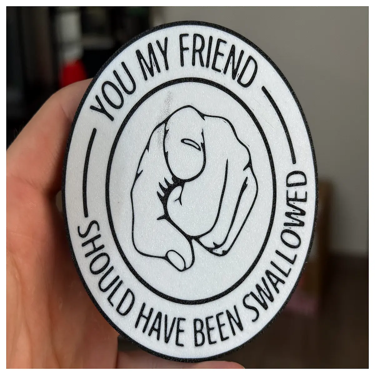 funny coaster for desk cute eating friend drink mat silicone anti slip cup holder office party gift idea