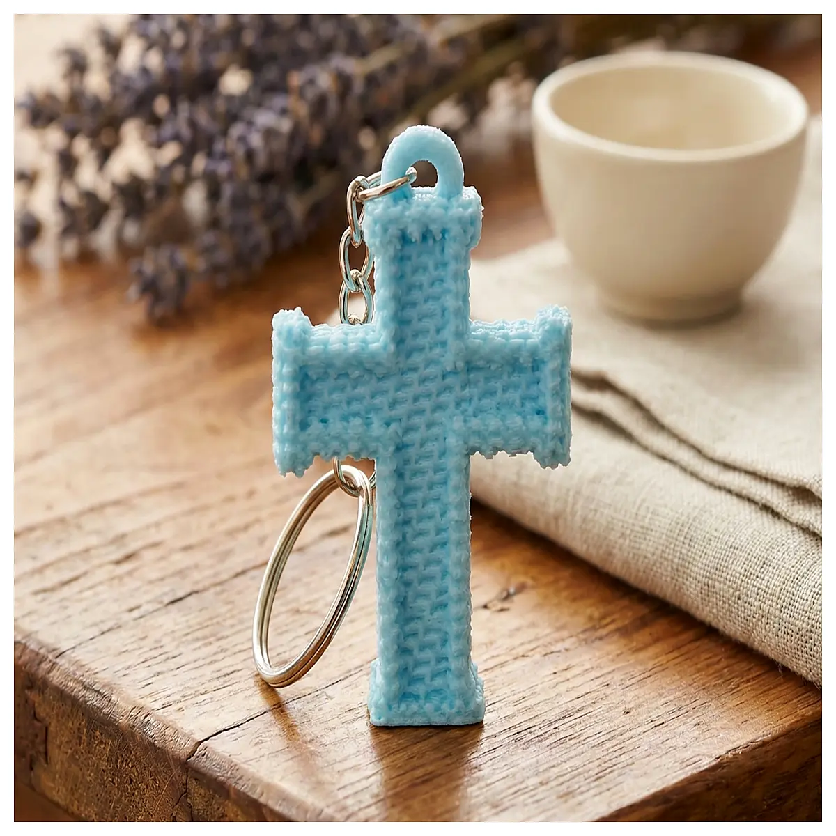 Knitted Cross Stitch Keychain DIY Quick Print Template Crafting Cross Stitch Accessories Keychains