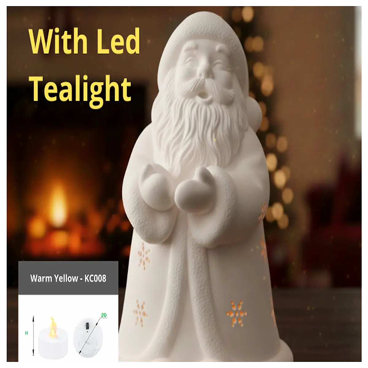 Santa Claus Tea Christmas Decor Holiday Gift Warm Glow Festive Atmosphere Christmas Decoration