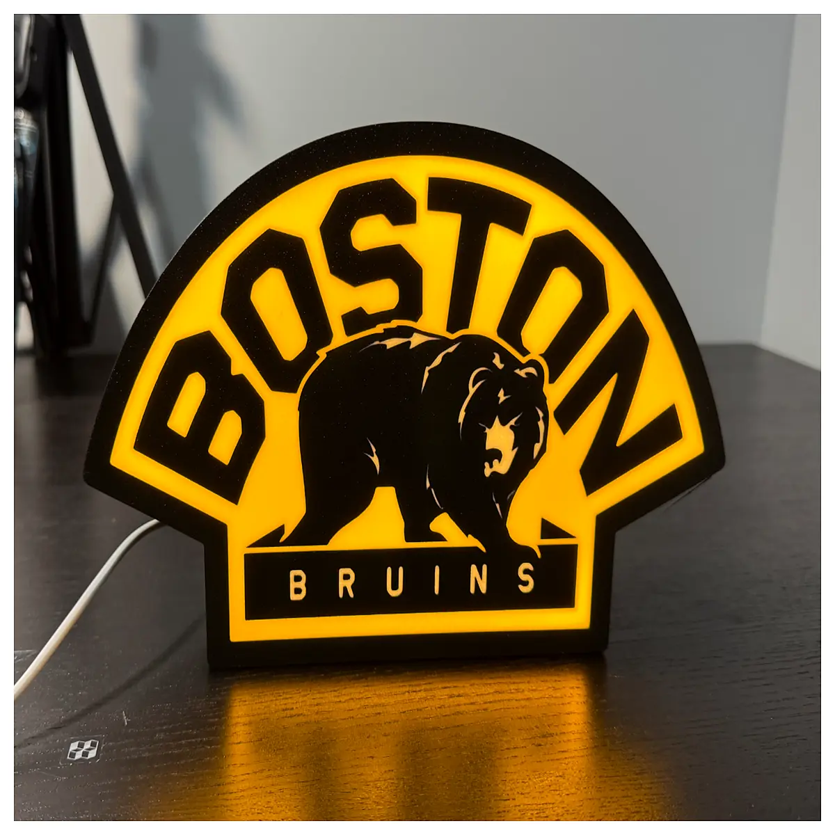 Bruins Team Memorabilia Hockey Game Lighting Collectible Display Sports Gear