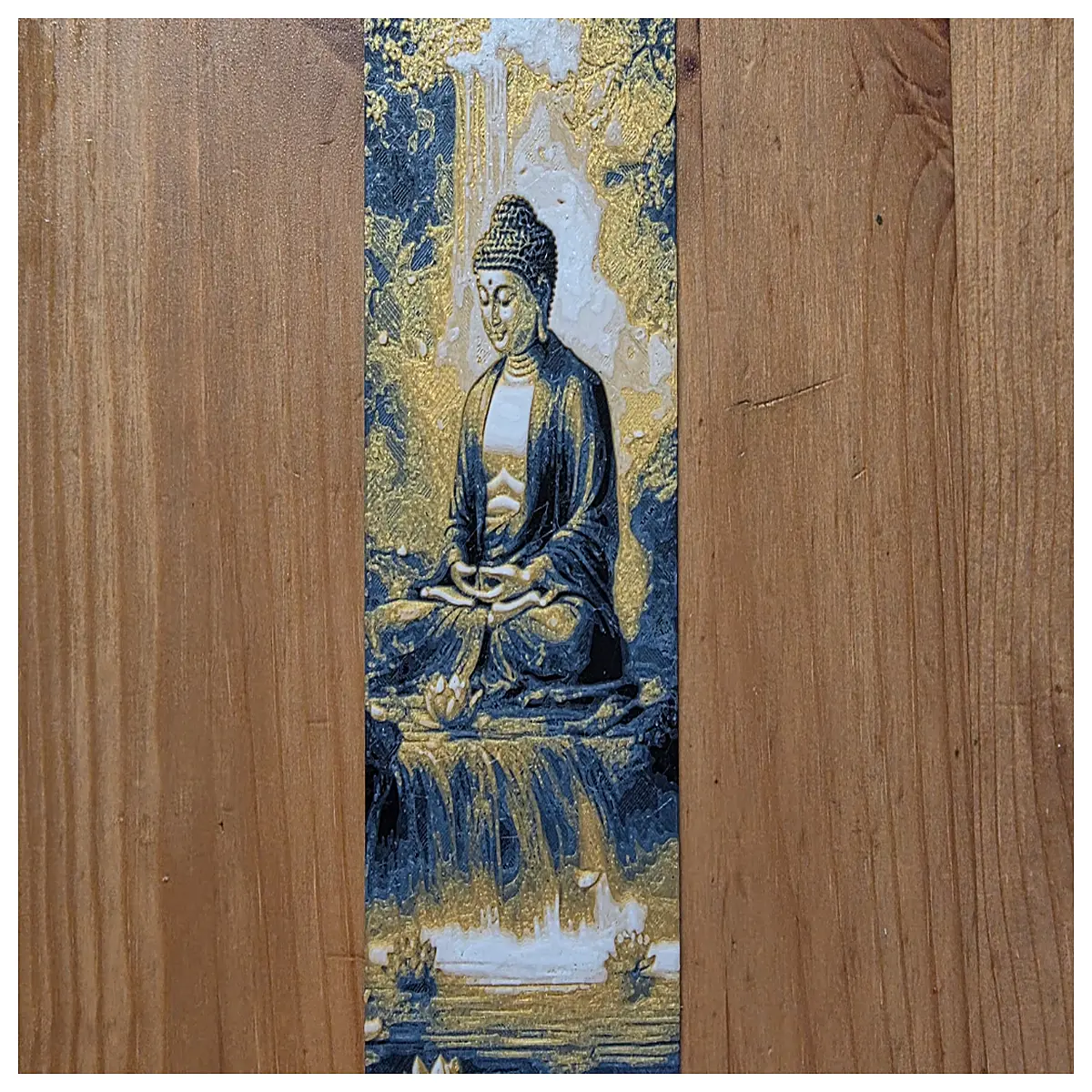 buddha bookmark metal gold aesthetic reading monks zen mindfulness library decor
