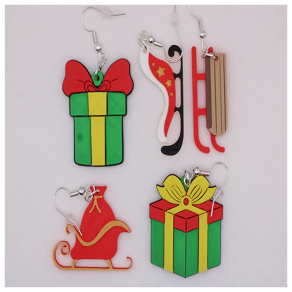 Gift Sleigh Earrings Women s Christmas Earrings Festive Decoration Christmas Gift Ornament Elegant Earrings