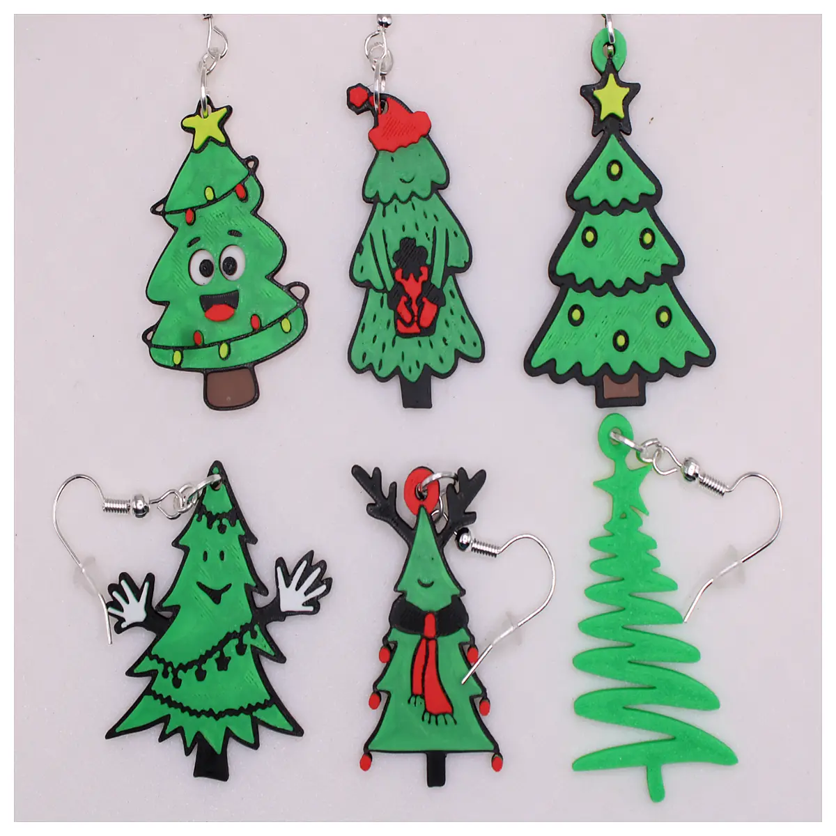 Christmas Tree Earrings Festive Earring Christmas Ornament Earrings Tree Decoration Earring Accessories
