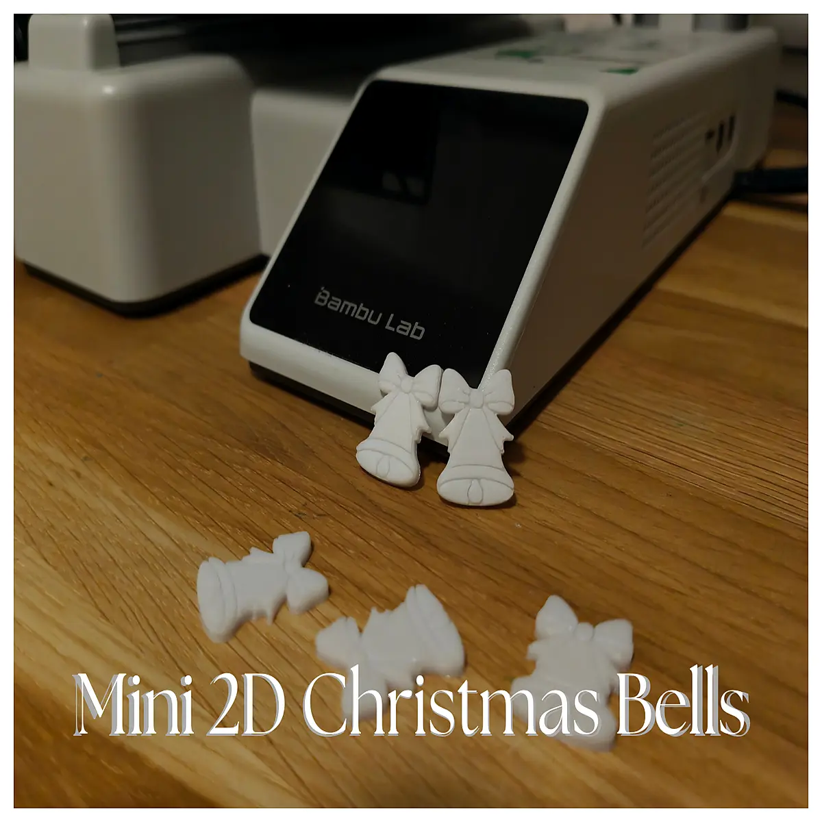mini 2d christmas bell ornament flat metal jingle bell for holiday crafts and xmas tree decoration