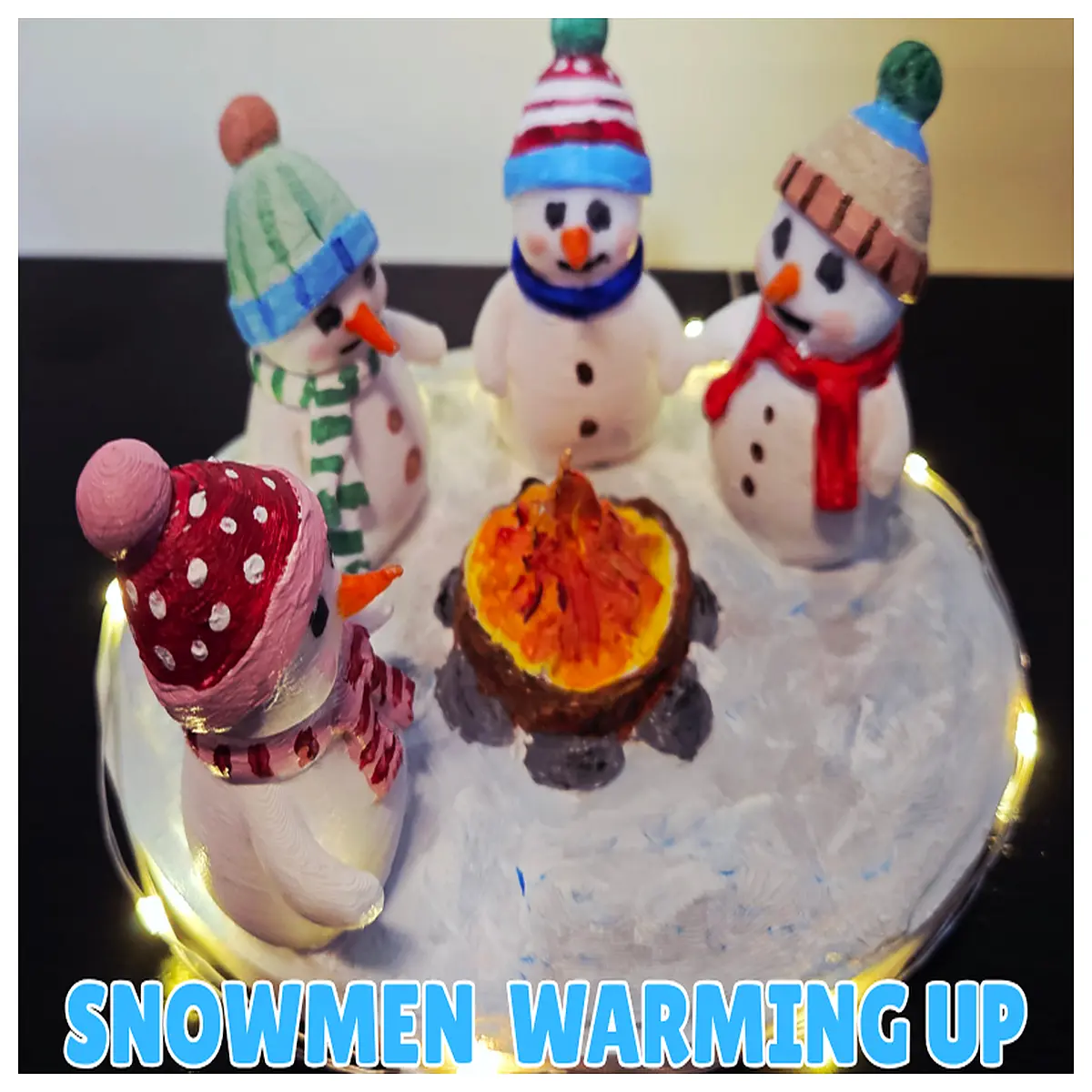 Fireside Snowman Figurine Winter Holiday Decor Christmas Gift Home Decoration Cute Snowman Toy Cozy Warmth
