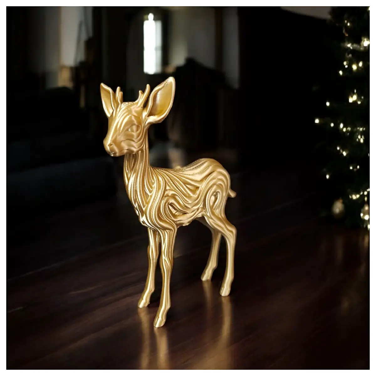 Little Deer Sculpture Artistic Figurine Fluid Decoration Home Decor Modern Minimalist Art Piece