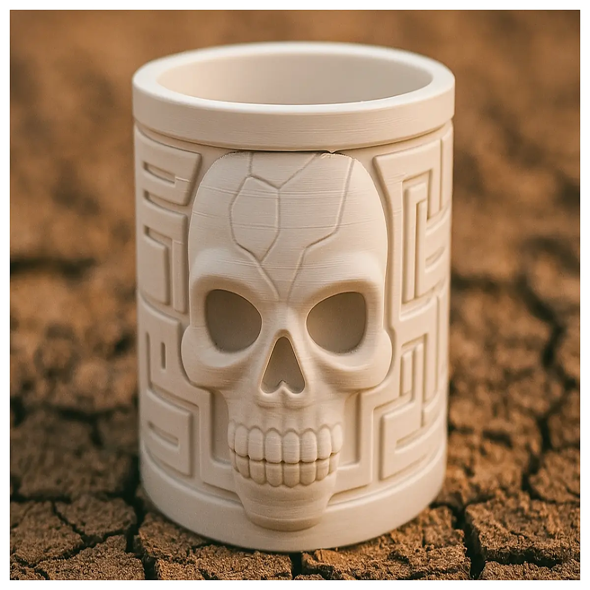 Deathmark Skull Planter Ornament Maze Pot Skeleton Decoration Graveyard Scene Home Decor Skull Accessory Creative Garden