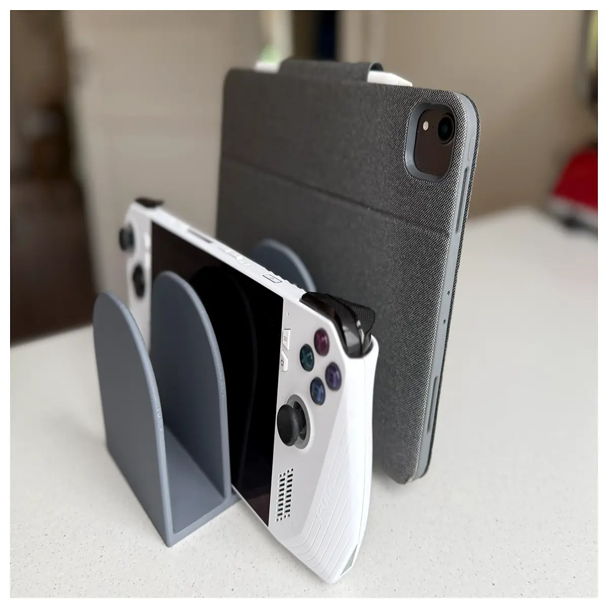 universal phone holder for pro switch gaming console desk organizer multi device charging station