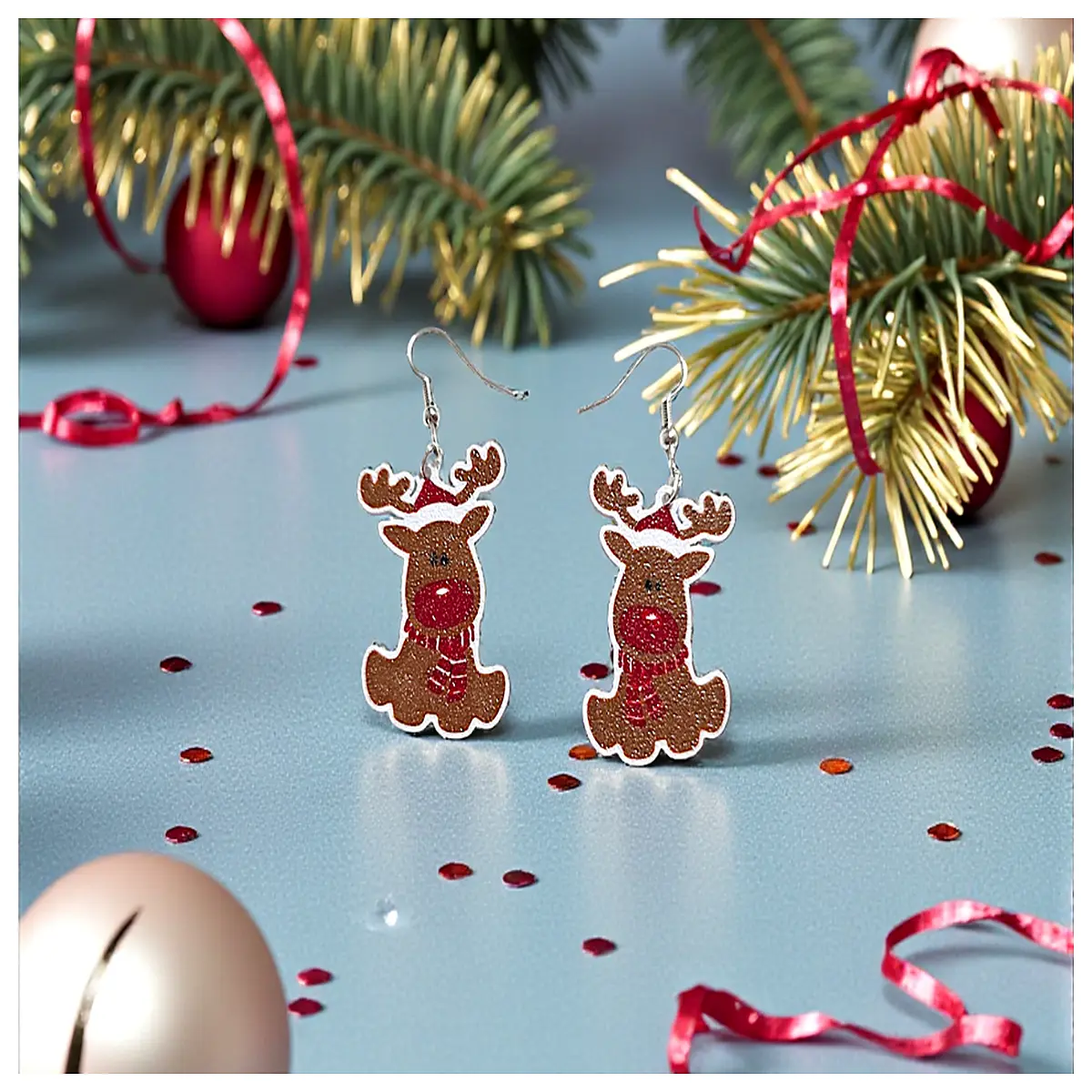 Cute Deer Earrings Youth Deer Antler Earrings Christmas Gift Deer Theme Accessories Ladies Decoration Elegant Cute