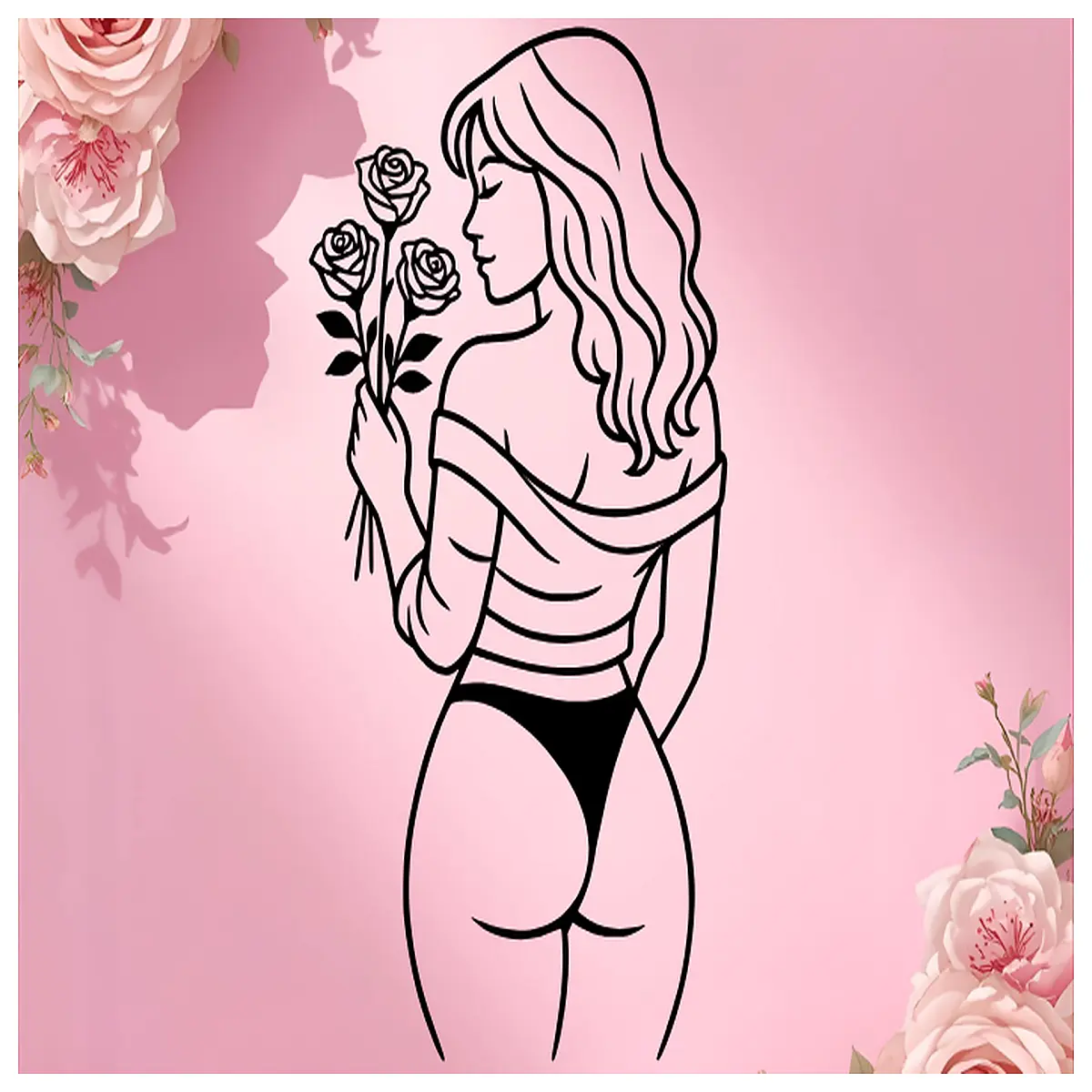 Rose Wall Decor Romantic Bouquet Wall Wedding Decoration Panels Indoor Floral Arrangement Art