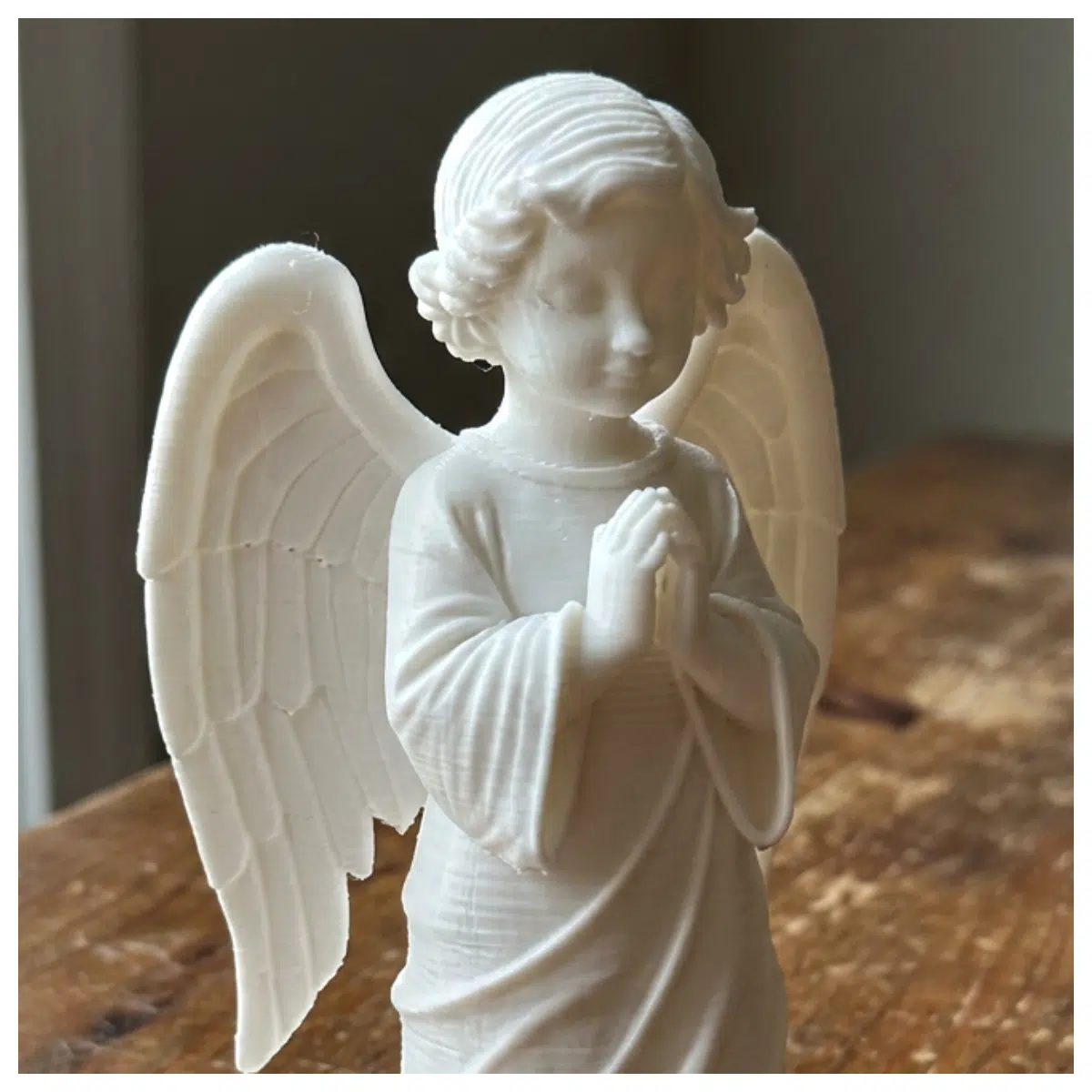 Angel Statue Elegant Tranquil Decoration Religious Art Spiritual Figure Prayer Ornament Home Gift