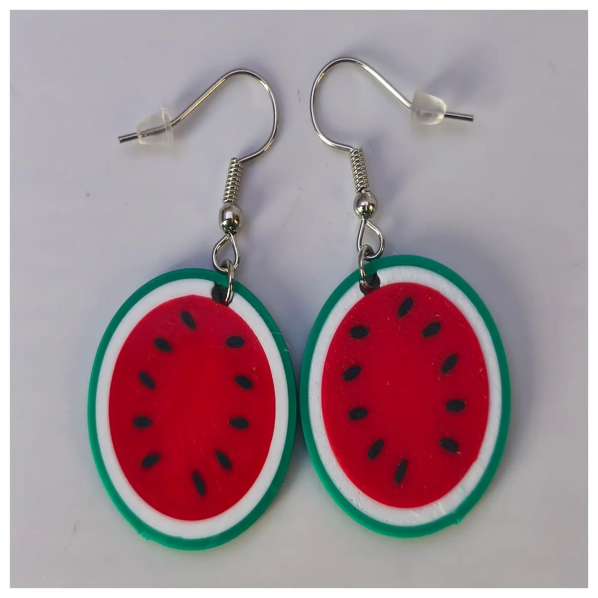 Watermelon Slice Earrings Keychain Fruit Earring Charm Creative Cute Accessory Phone Decoration Gift Choice