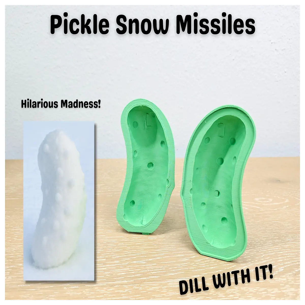 Pickled Cucumber Snow Missile Snowball Making Tool DIY Snowballs Holiday Decorations Kids Toys Snowball Accessories