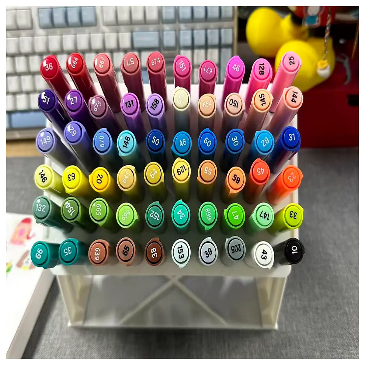 Acrylic Paint Stand 60 Markers Organizer Art Supplies Storage Box Save Ink Save Time Painting Accessories