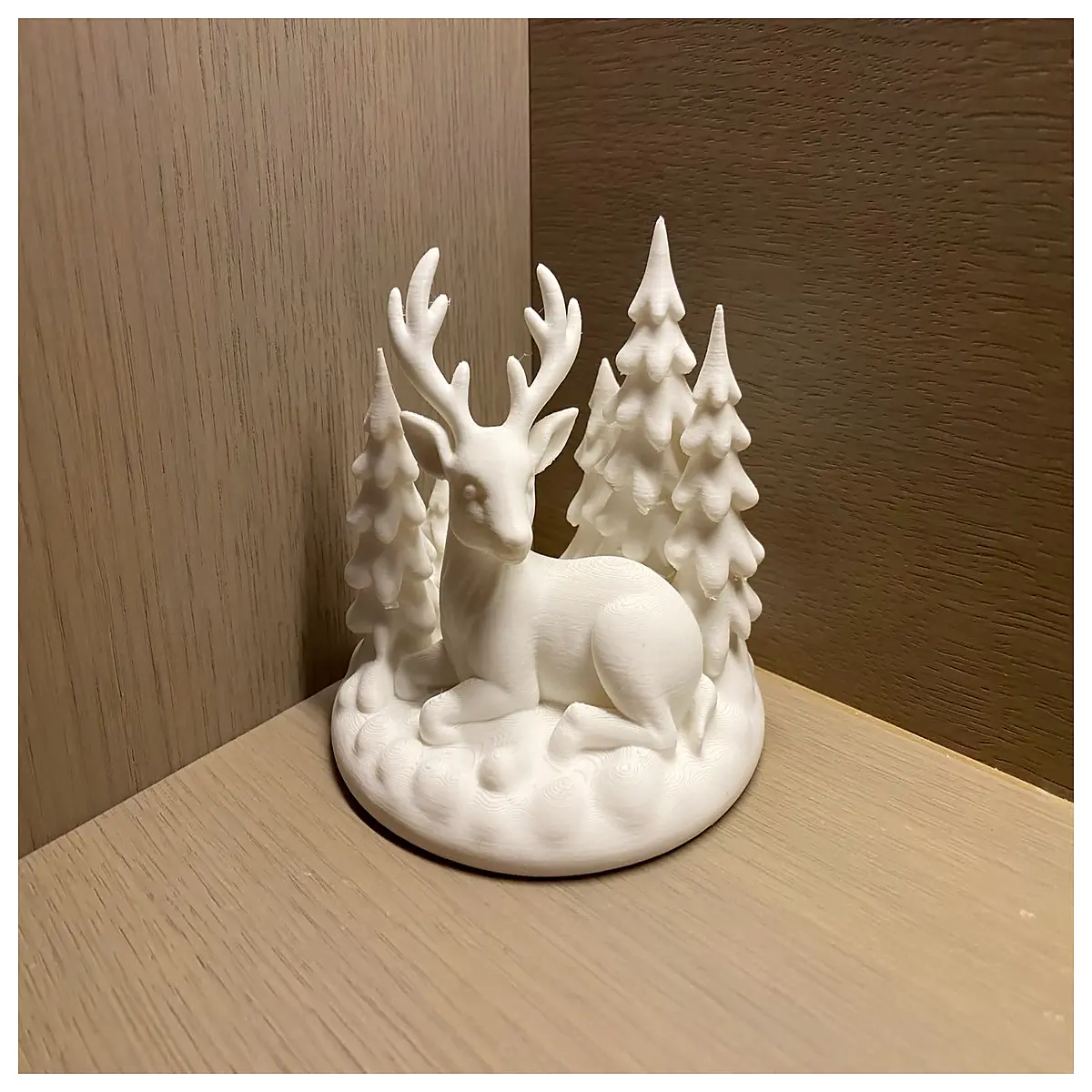 handmade wooden reindeer figurine for rustic cabin decor woodland animal statue for christmas mantel shelf