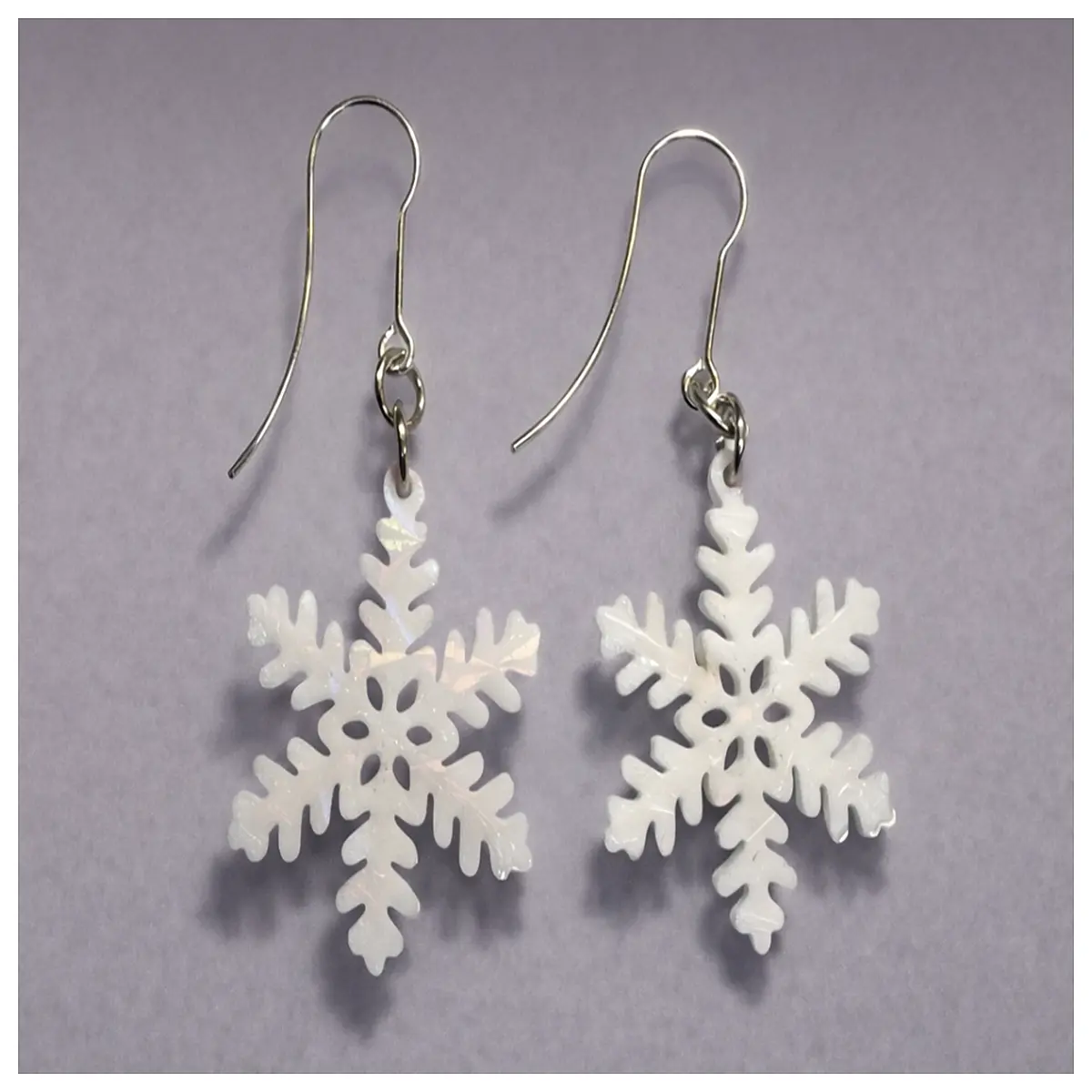 Snowflake Earrings Women Winter Festive Christmas Decoration Snowflake Earrings Elegant Design Christmas Gift