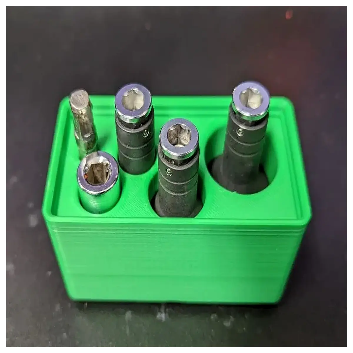 Gridfinity Socket to Hex Drive Adapter Fastening Accessory Wrench Attachment Torque Tool Disassembly Repair