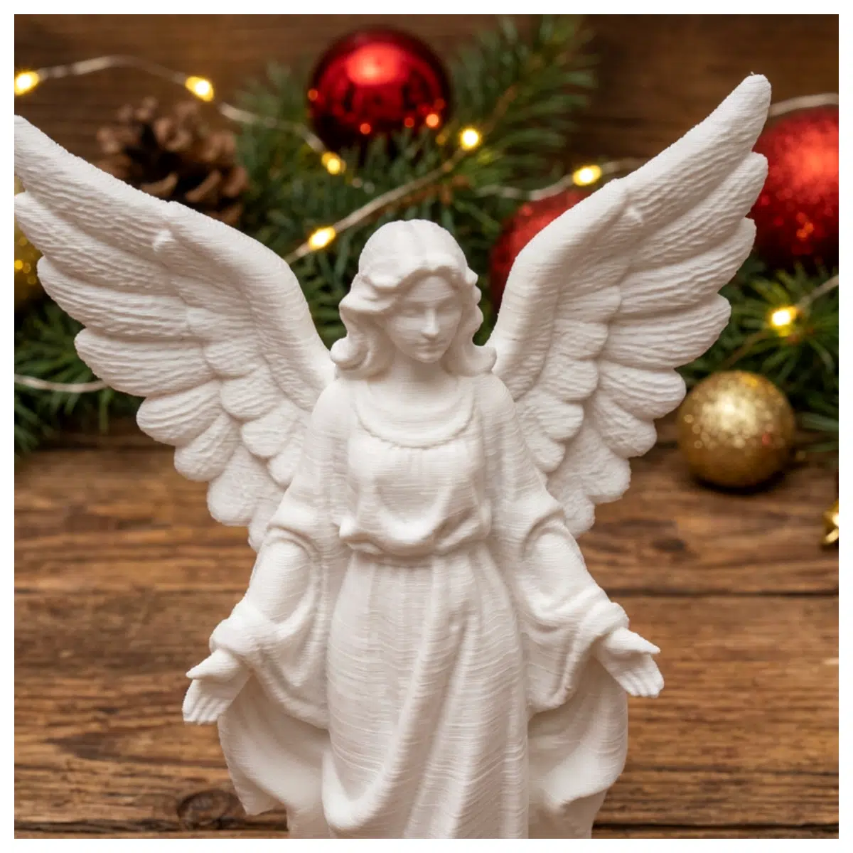 christmas angel figurine decor hanging ornament white ceramic decoration for tree holiday home accents