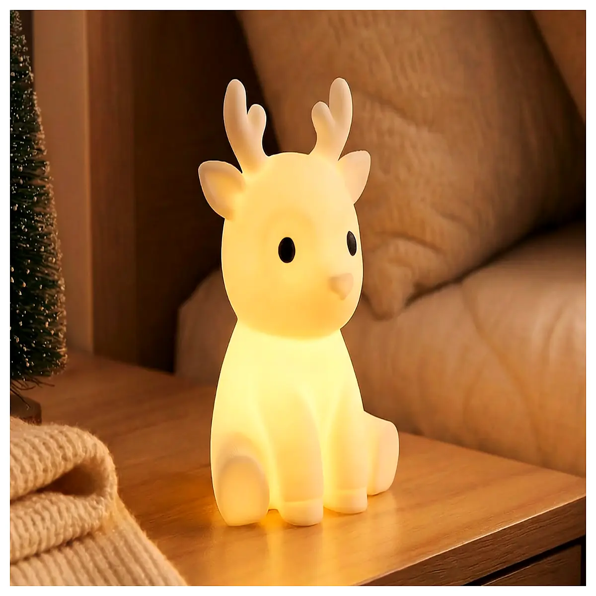 cute reindeer candle holder tea base holiday decor christmas table centerpieces