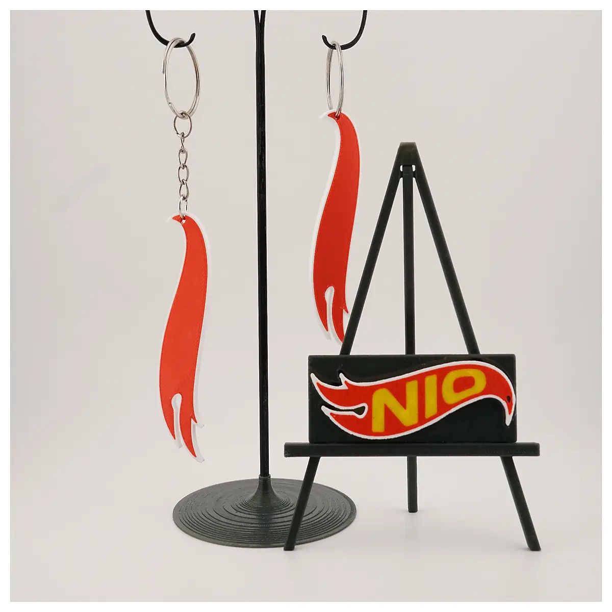 Nio Car Keychain Automotive Decoration Accessory Car Hanging Charm Nio Car Key Chain Memorial Gift
