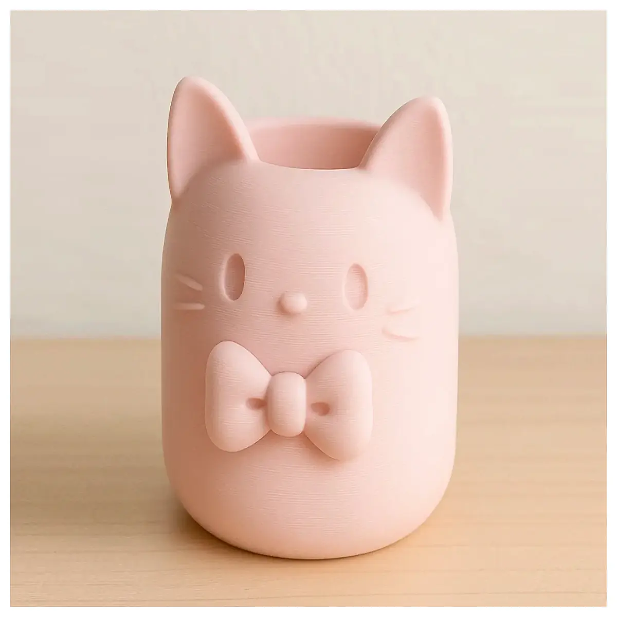 Cat Desk Organizer Cute Pet Pencil Holder Desktop Storage Box for Small Items Cat Lover Essential
