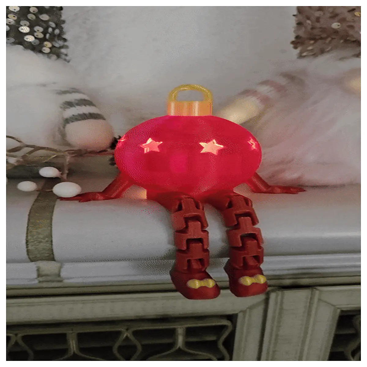 Rotating Christmas Ornament Chain Festive Decoration Stars Rotating Ornament Christmas Accessories Decoration Accessories