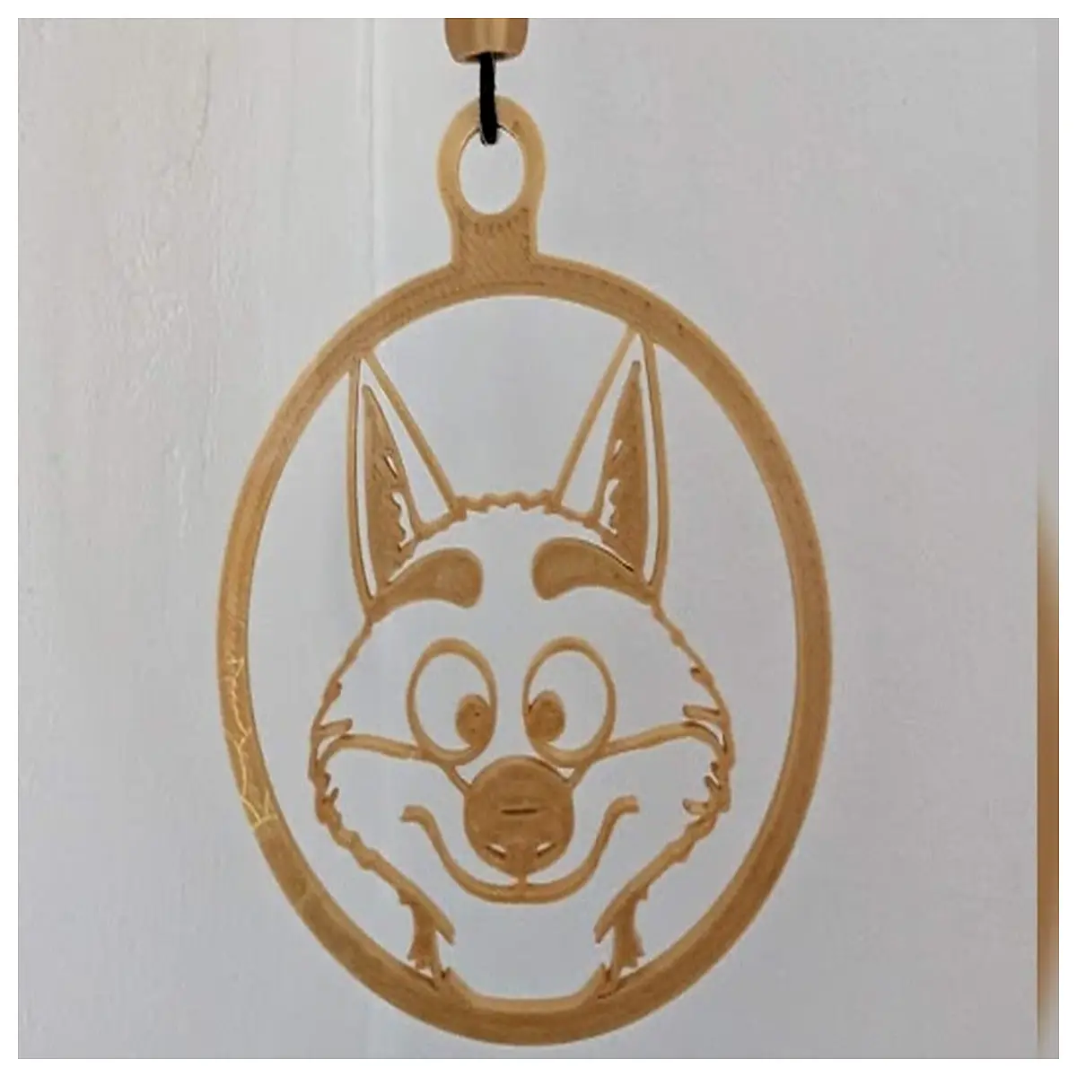 whimsical grumpy wolf ornament for christmas tree funny animal holiday decor snowman style pendant gift