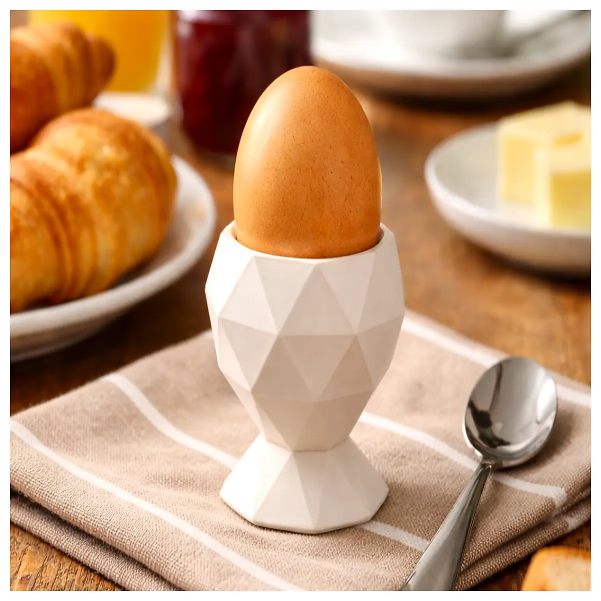 modern egg cup holder for breakfast table minimalist ceramic egg cups set of 4 contemporary kitchen accessories for boiled eggs