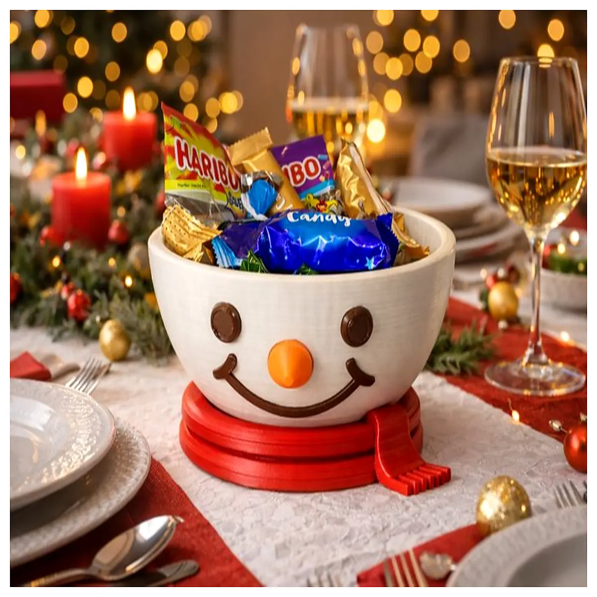 snowman soup bowl ceramic winter holiday tableware kids dinner plate festive xmas decor