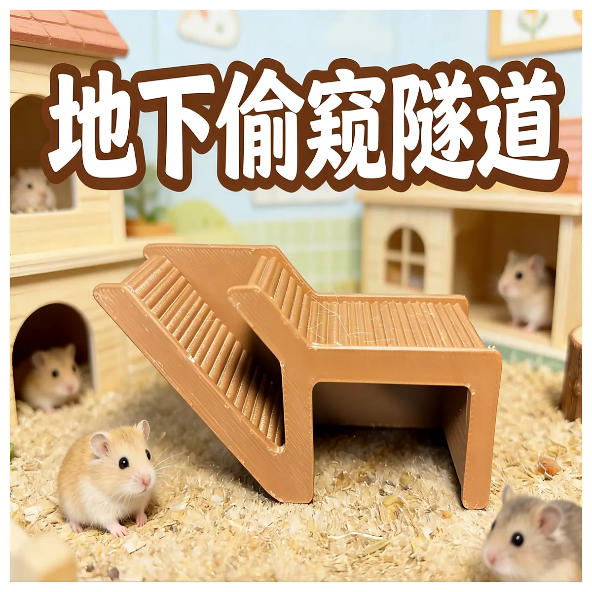 hamster underground tunnel toy with peek hole for burrowing and hiding